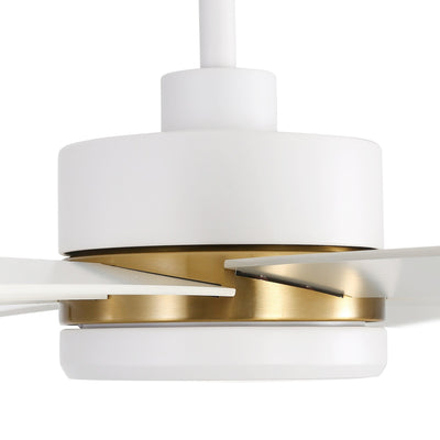 65 Inch 8-Blade Black LED Ceiling Fan with Light and Remote