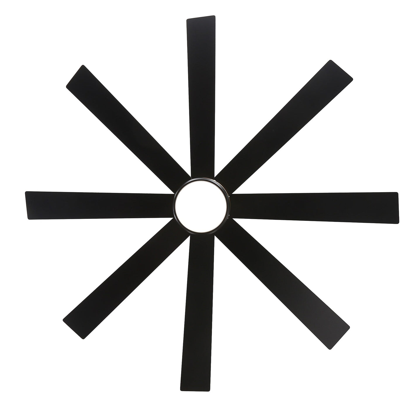 65 Inch 8-Blade Black LED Ceiling Fan with Light and Remote