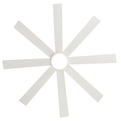 65 Inch 8-Blade Black LED Ceiling Fan with Light and Remote