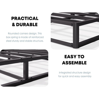 FSCHOS 7 Inch Metal Box Spring, Basics Mattress Foundation, No Legs