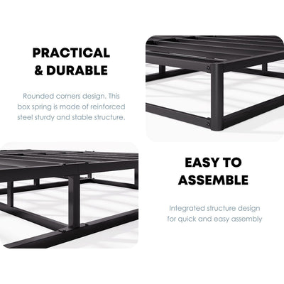 FSCHOS 7 Inch Metal Box Spring, Basics Mattress Foundation, No Legs