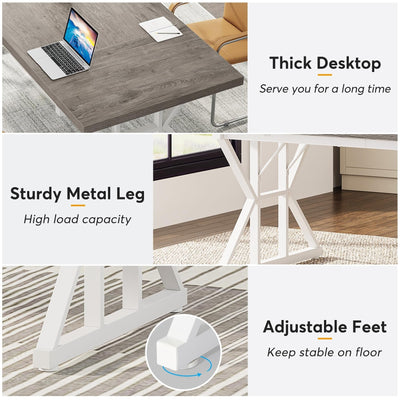 70.8-Inch Executive Desk, Large Computer Office Desk Workstation