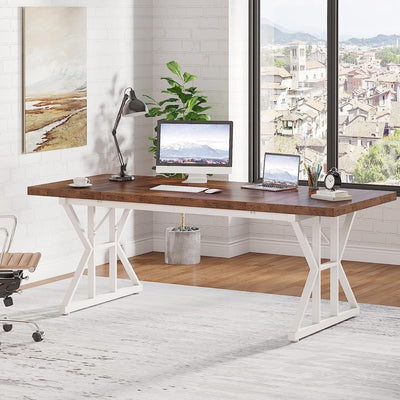 70.8-Inch Executive Desk, Large Computer Office Desk Workstation