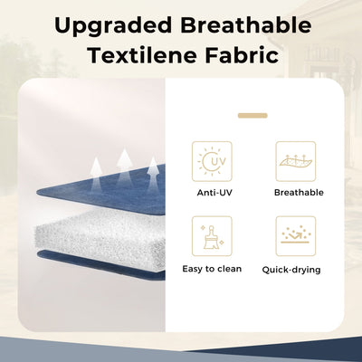 MAISON ARTS 8 PCS Patio Dining Set with 13ft Patio Umbrella