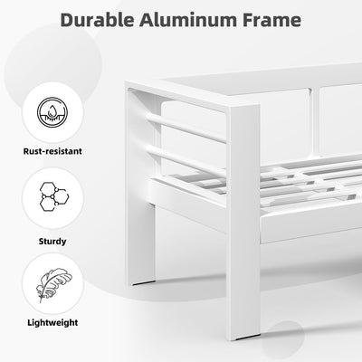 AECOJOY 7 Pieces Aluminum Patio Furniture Set Outdoor Conversation Set