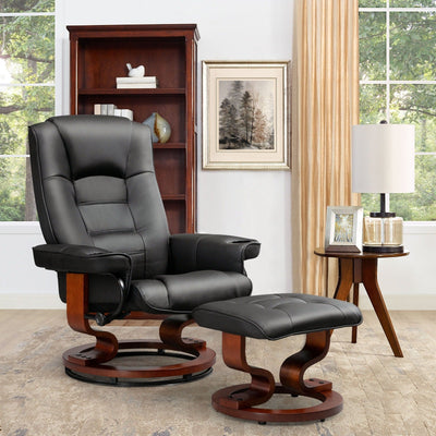 AVAWING Recliner Chair with Ottoman Swivel Design