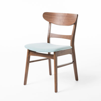 Abrielle Mid-Century Modern Upholstered Rubberwood Dining Chair (Set of 2) by Christopher Knight Home