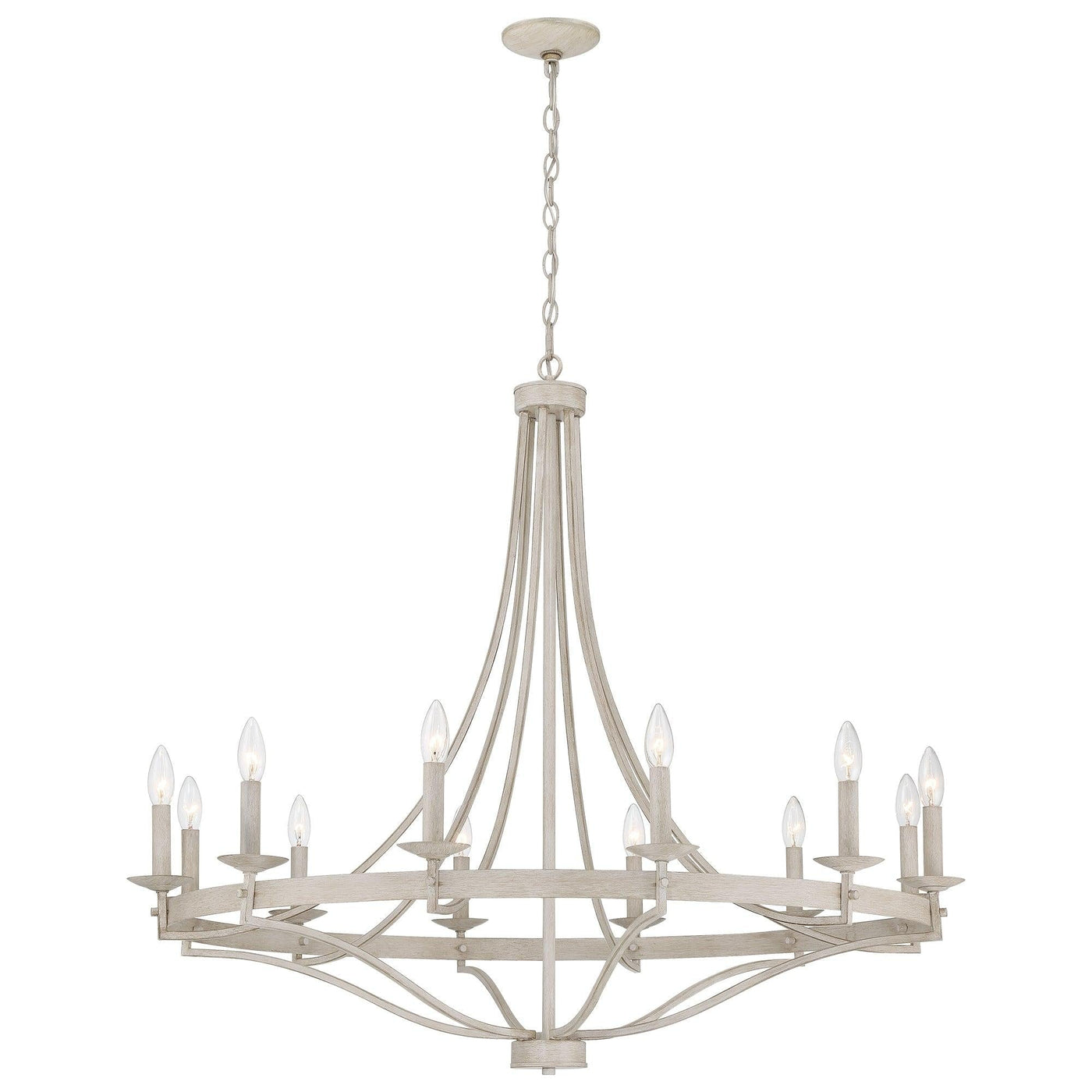 Fidenza 12-light Modern Farmhouse Empire Wagon Wheel Chandelier with UL - D40'' * H135''