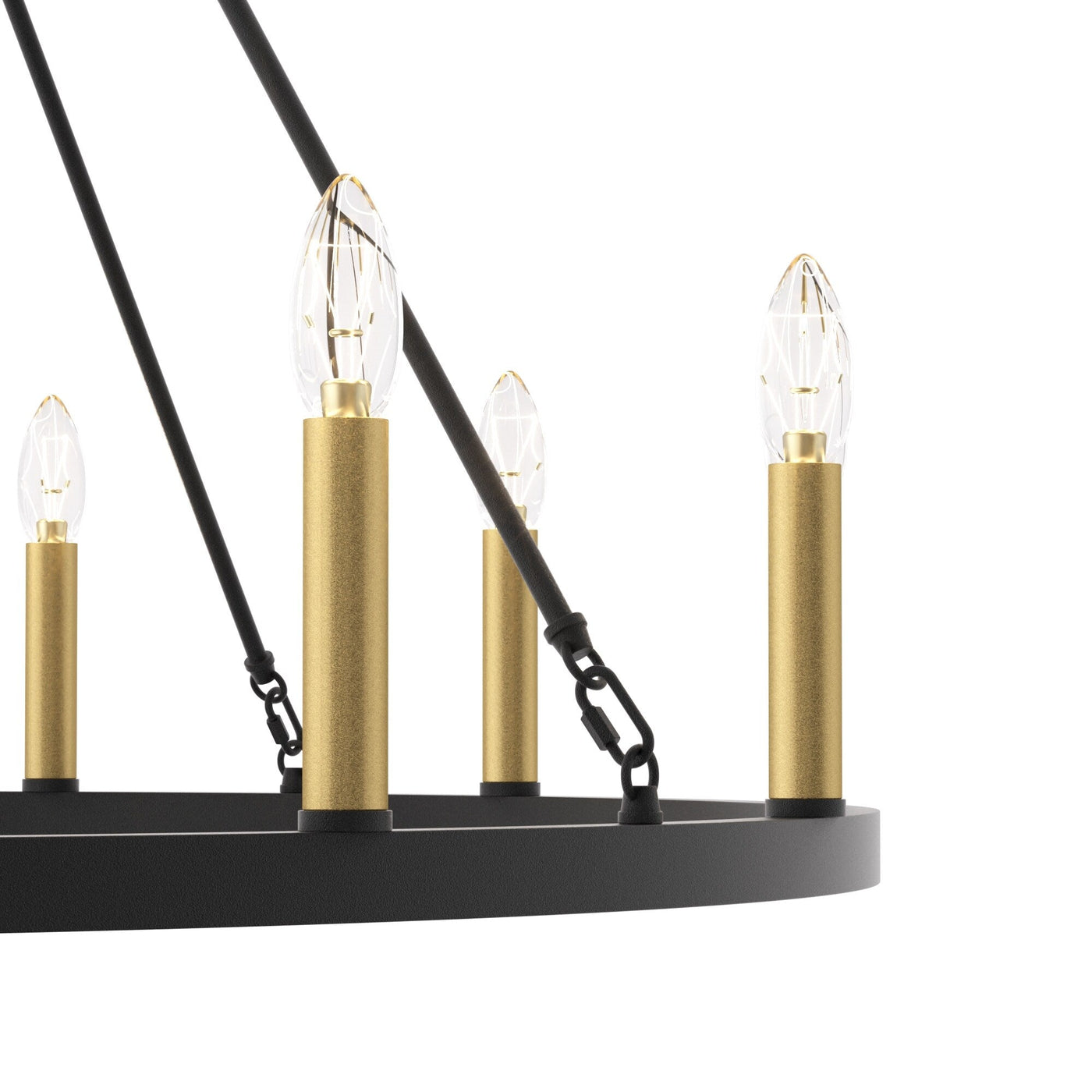 Acroma 12-light Farmhouse 40In Wagon Wheel Chandelier with UL - 40'' D x 138'' H