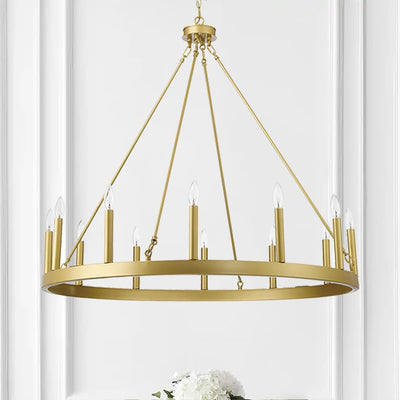 Acroma 12-light Farmhouse 40In Wagon Wheel Chandelier with UL - 40'' D x 138'' H