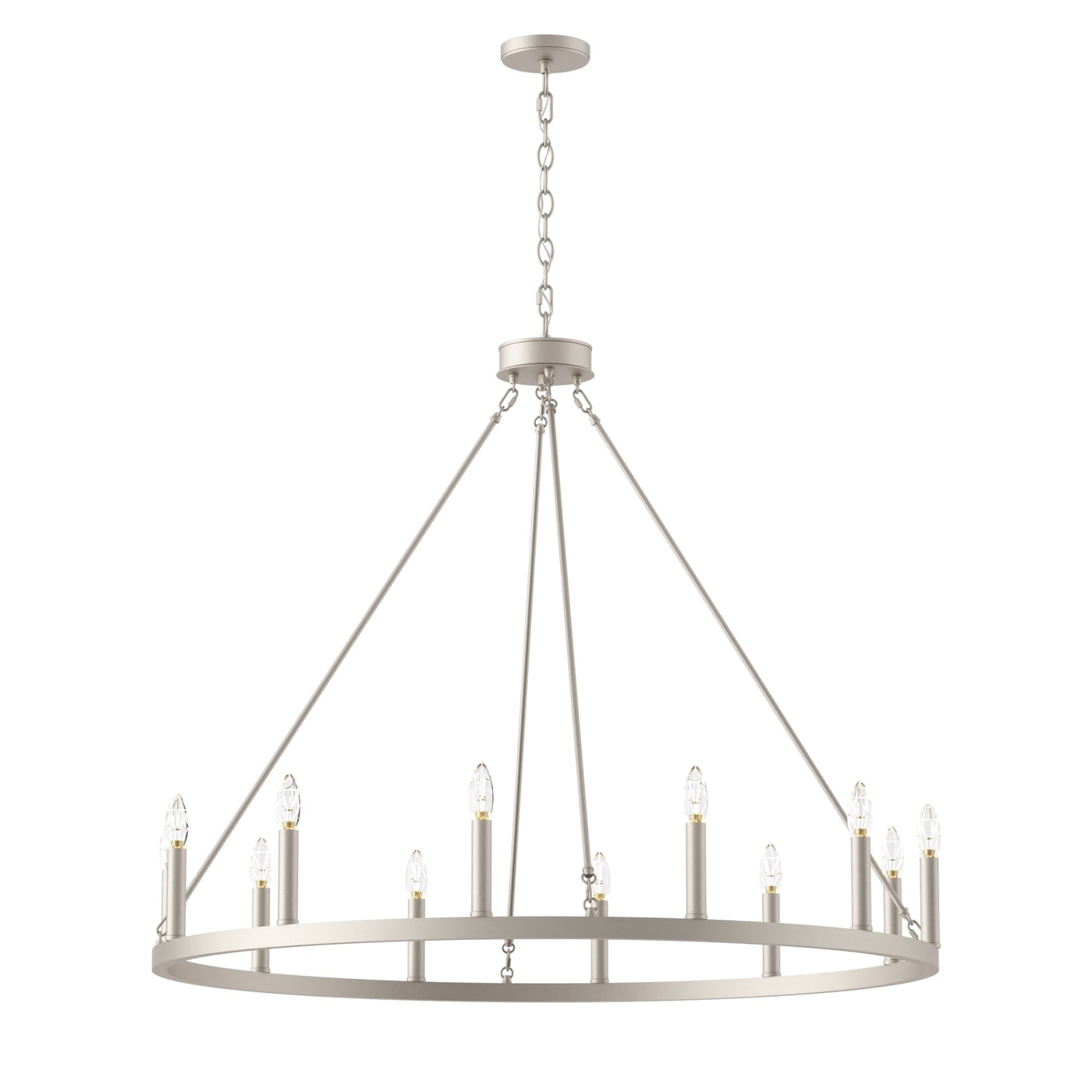 Acroma 12-light Farmhouse 40In Wagon Wheel Chandelier with UL - 40'' D x 138'' H