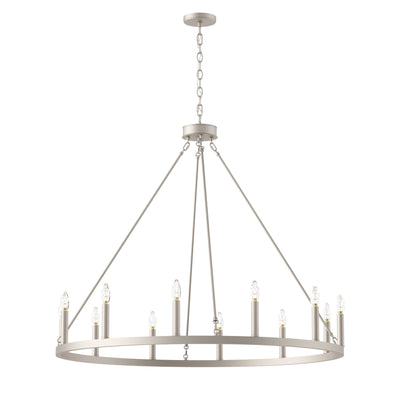 Acroma 12-light Farmhouse 40In Wagon Wheel Chandelier with UL - 40'' D x 138'' H