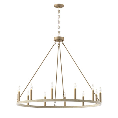 Acroma 12-light Farmhouse 40In Wagon Wheel Chandelier with UL - 40'' D x 138'' H