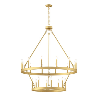 Acroma 20-light Modern Farmhouse 40In Round Wagon Wheel Chandelier with UL