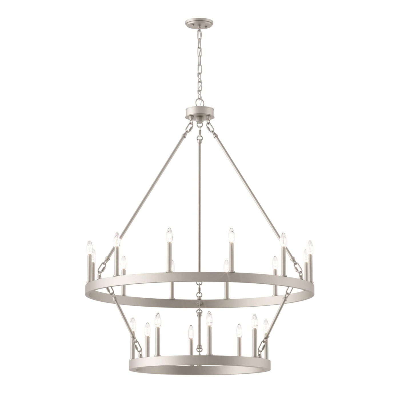 Acroma 20-light Modern Farmhouse 40In Round Wagon Wheel Chandelier with UL