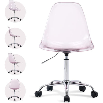 Acrylic Swivel adjustable height Armless Home office Rolling Chair