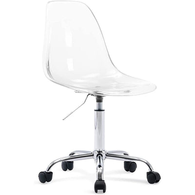 Acrylic Swivel adjustable height Armless Home office Rolling Chair