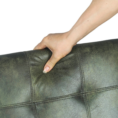 Adeco 50 Bonded Leather Storage Ottoman Bench