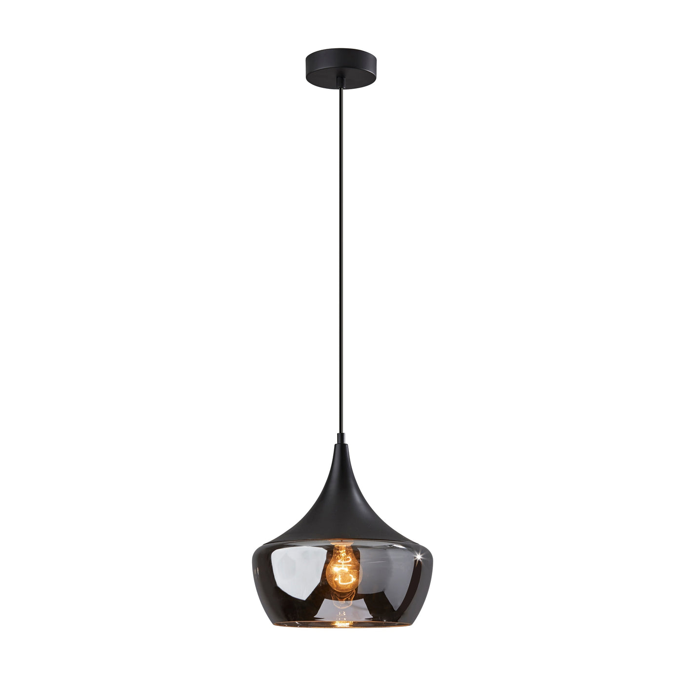 Adesso Black or Steel Eliza Pendant Lamp