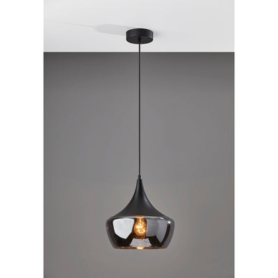 Adesso Black or Steel Eliza Pendant Lamp