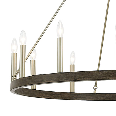 Acroma 12-light Farmhouse 40In Wagon Wheel Chandelier with UL - 40'' D x 138'' H