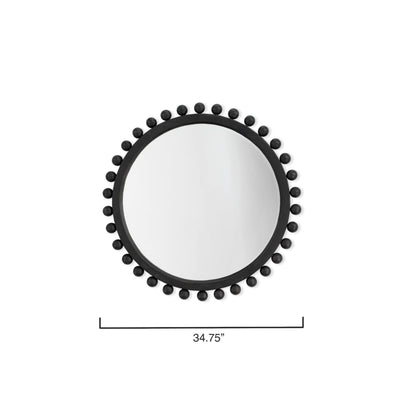 Alden Décor Orion Round Wood Mirror, Natural