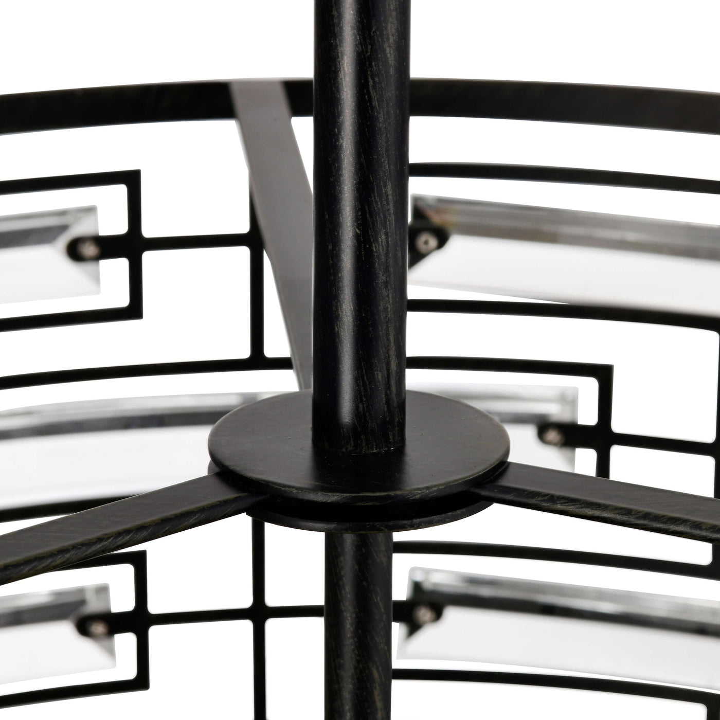 Anita Drum Shade Chandelier with Clear Glass Prism