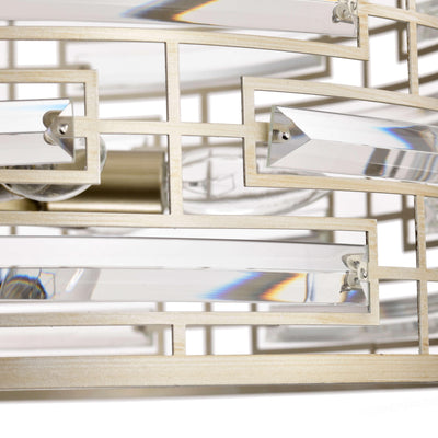 Anita Drum Shade Chandelier with Clear Glass Prism