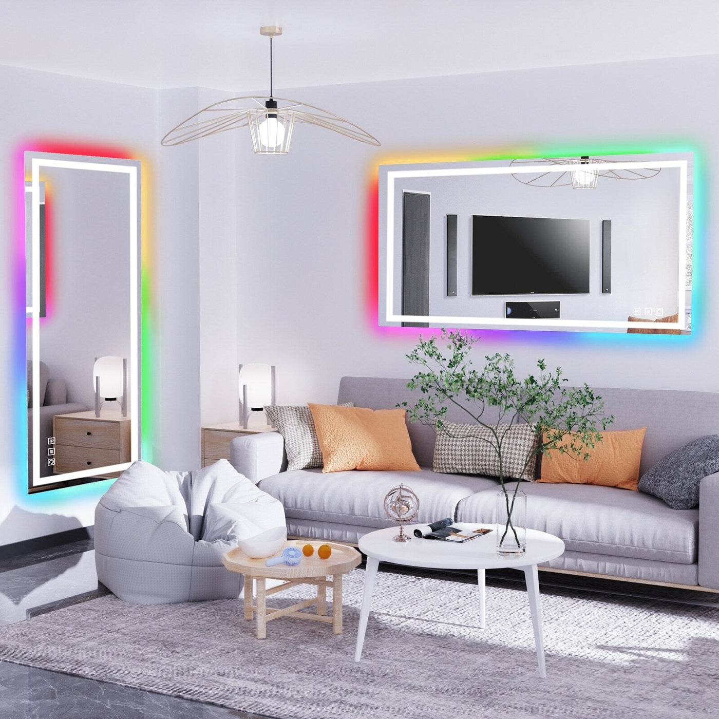 Anti-Fog RGB Backlit & LED Frontlit Bathroom Mirror