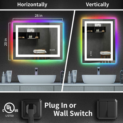 Anti-Fog RGB Backlit & LED Frontlit Bathroom Mirror