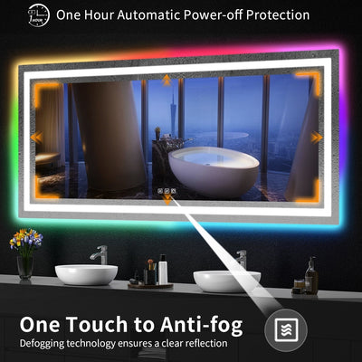 Anti-Fog RGB Backlit & LED Frontlit Bathroom Mirror