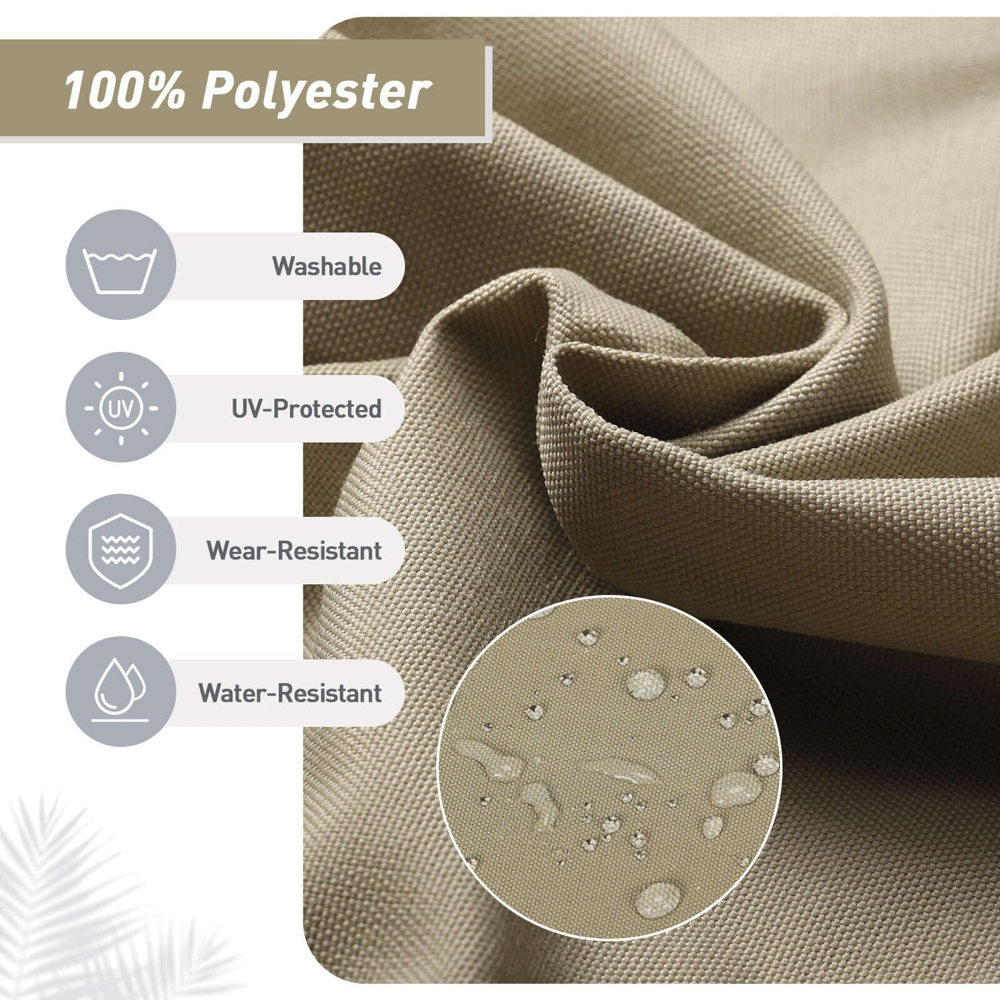 Aoodor Patio High Back Chair Cushions Set of 4, 46x21x4 Inches(Only Cushions)