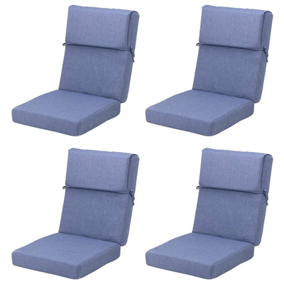 Aoodor Patio High Back Chair Cushions Set of 4, 46x21x4 Inches(Only Cushions)