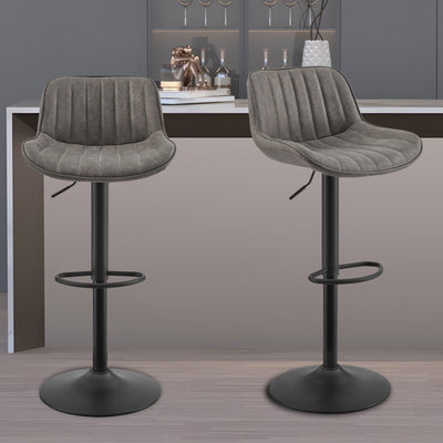 Art Leon Adjustable Height Swivel Barstool, Set of 2