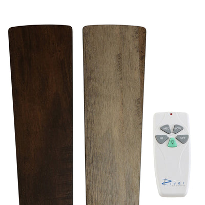 Astrid River of Goods Multicolored Oil-Rubbed Bronze and Stained Glass 3-Light 52-Inch Ceiling Fan - 52 x 52 x 14.75/19.75