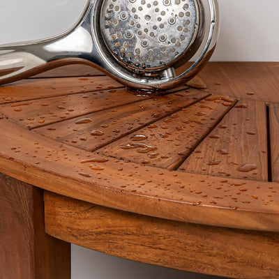 Aurora Home Indonesian Teak Shower Table/Bench