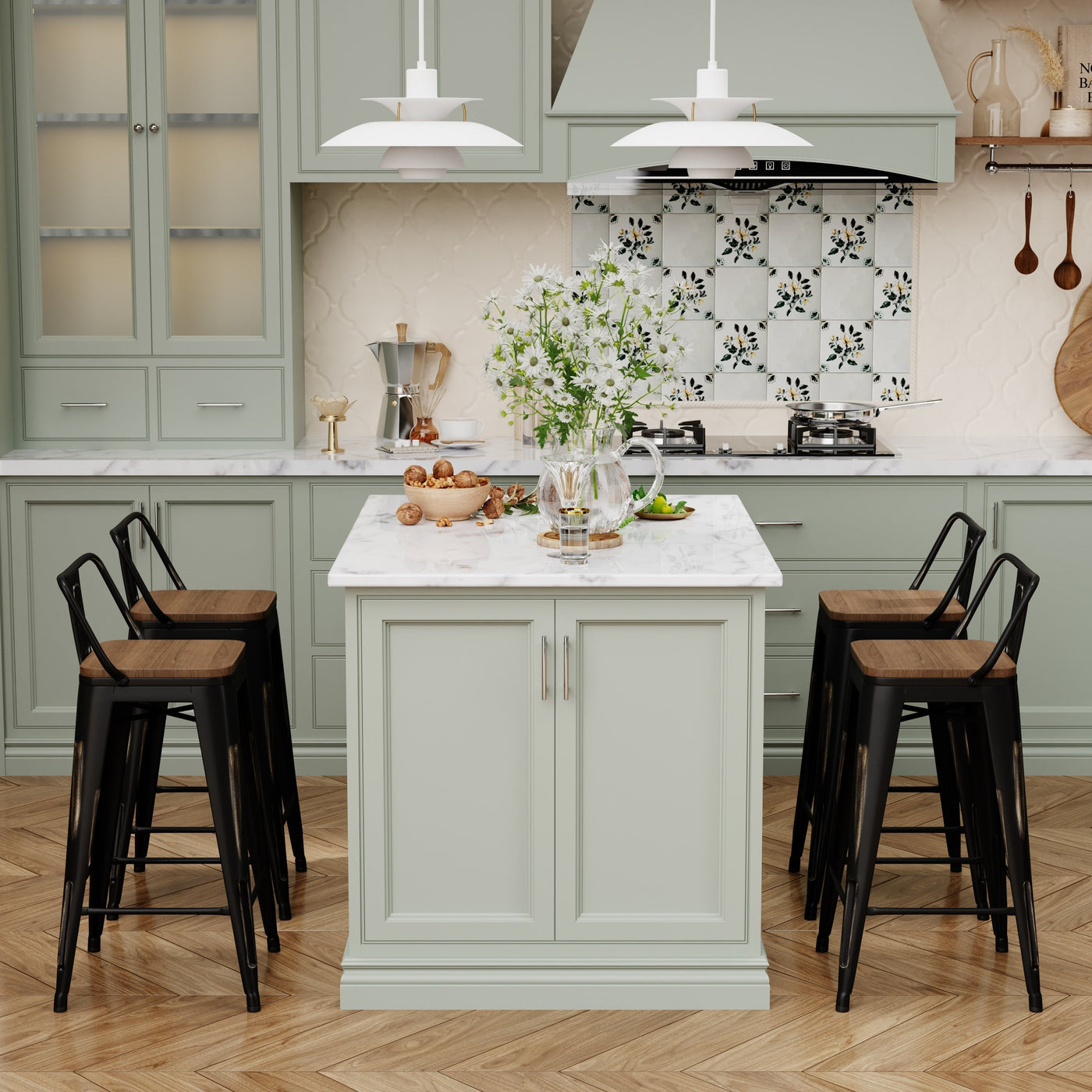 Bar Stools With Back set of 4 Industrial Metal Barstools with Wooden Seats