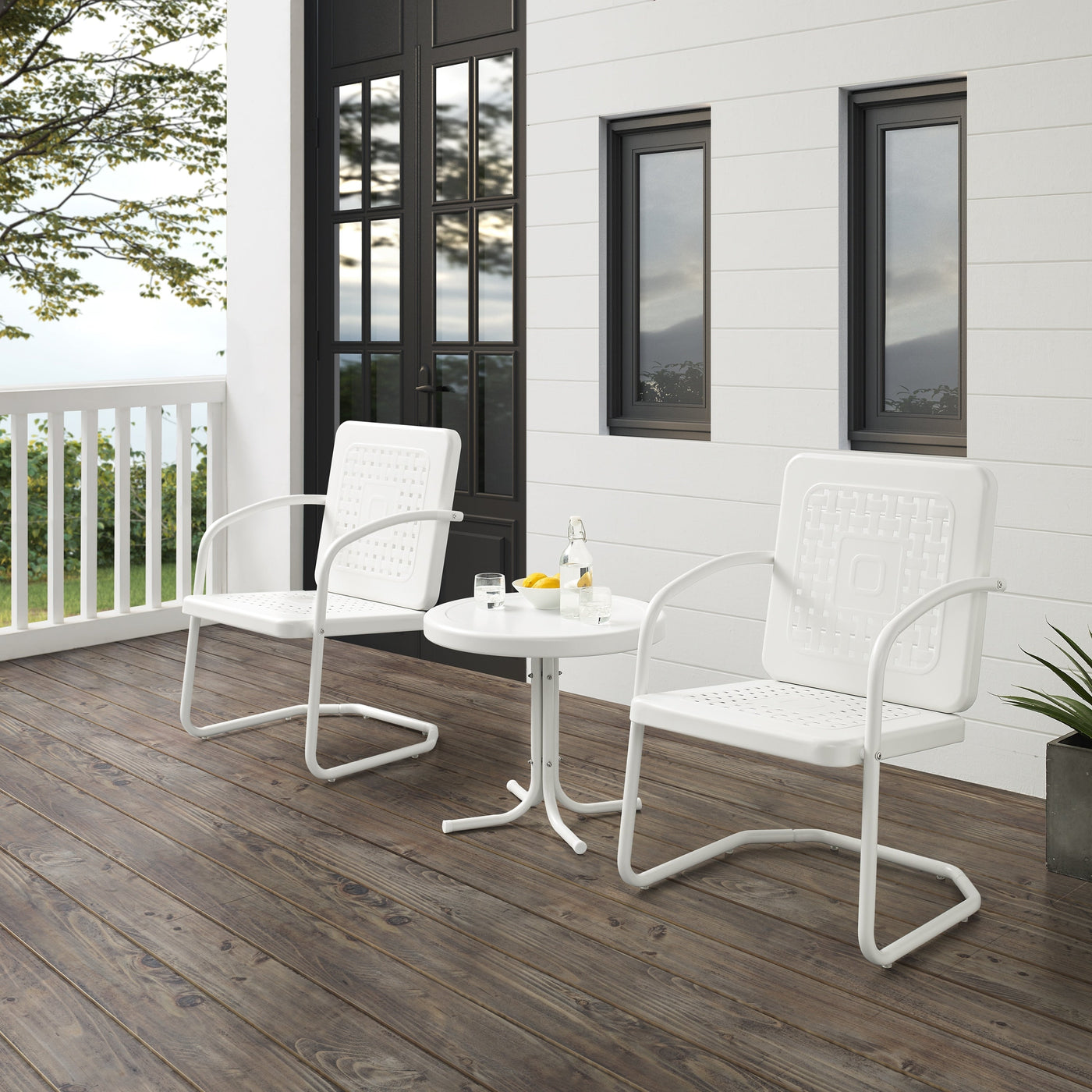 Crosley Bates 3Pc Outdoor Chair Set - 84 W x 22 D x 35 H