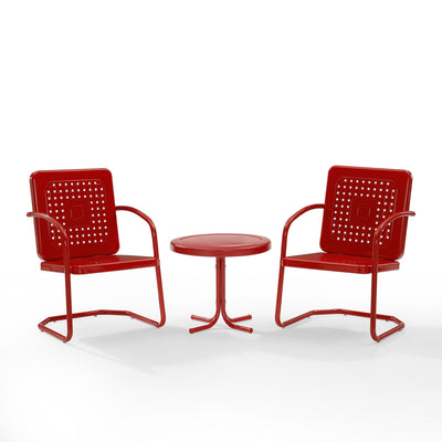 Crosley Bates 3Pc Outdoor Chair Set - 84 W x 22 D x 35 H