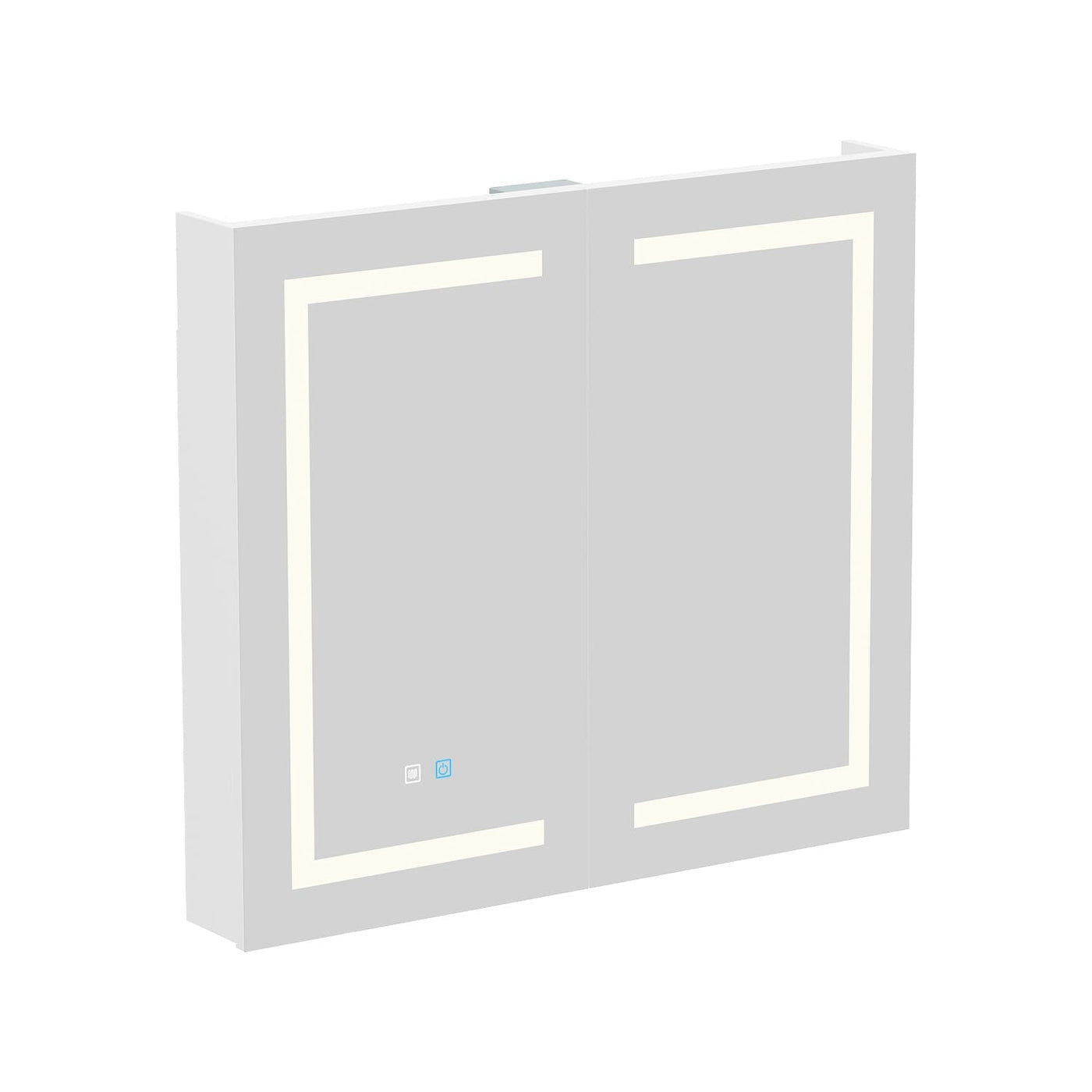 Bathroom Medicine Cabinet LED Mirror Anti-Fog 6000K Wall Cabinet White