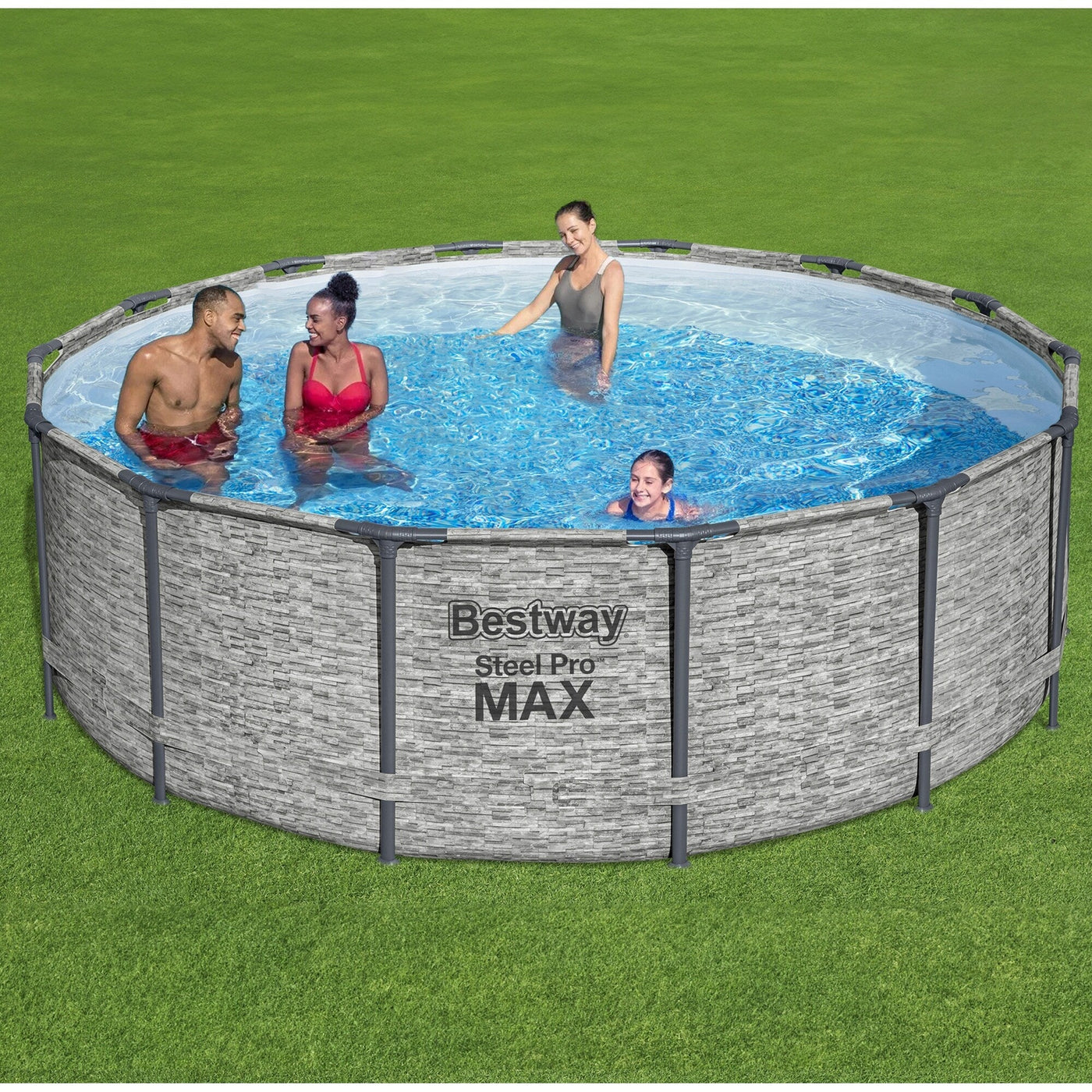 Bestway Steel Pro MAX Round Above Ground Swimming Pool with Pump & Cover