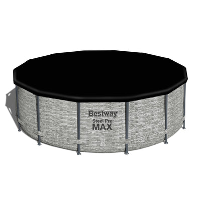 Bestway Steel Pro MAX Round Above Ground Swimming Pool with Pump & Cover