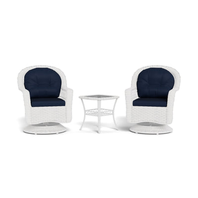 Biloxi Outdoor WhiteOutdoor Wicker Swivel Glider Patio Set (3-Piece)