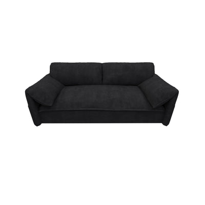 Black 63.8 3-in-1 Velvet Loveseat Pull Out Sofa Bed with Side Storage for Living Room