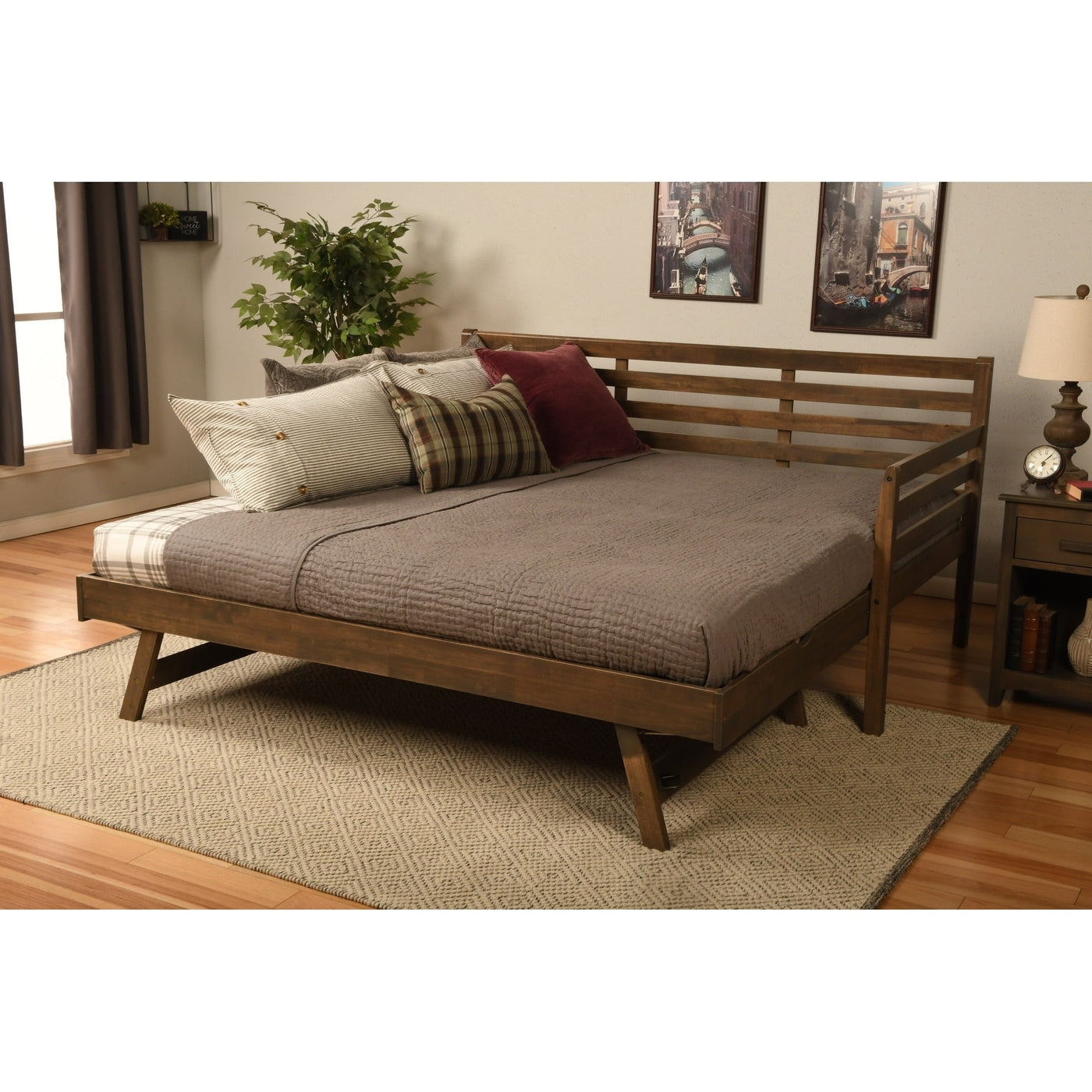 Somette Boho Daybed with Additional Pop Up Bed (Mattresses Not Included)
