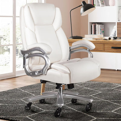 Bossin Big and Tall Executive Office Chair,500LBS Adjustable Lumbar Support Ergonomic Chair with High Back PU Leather Computer