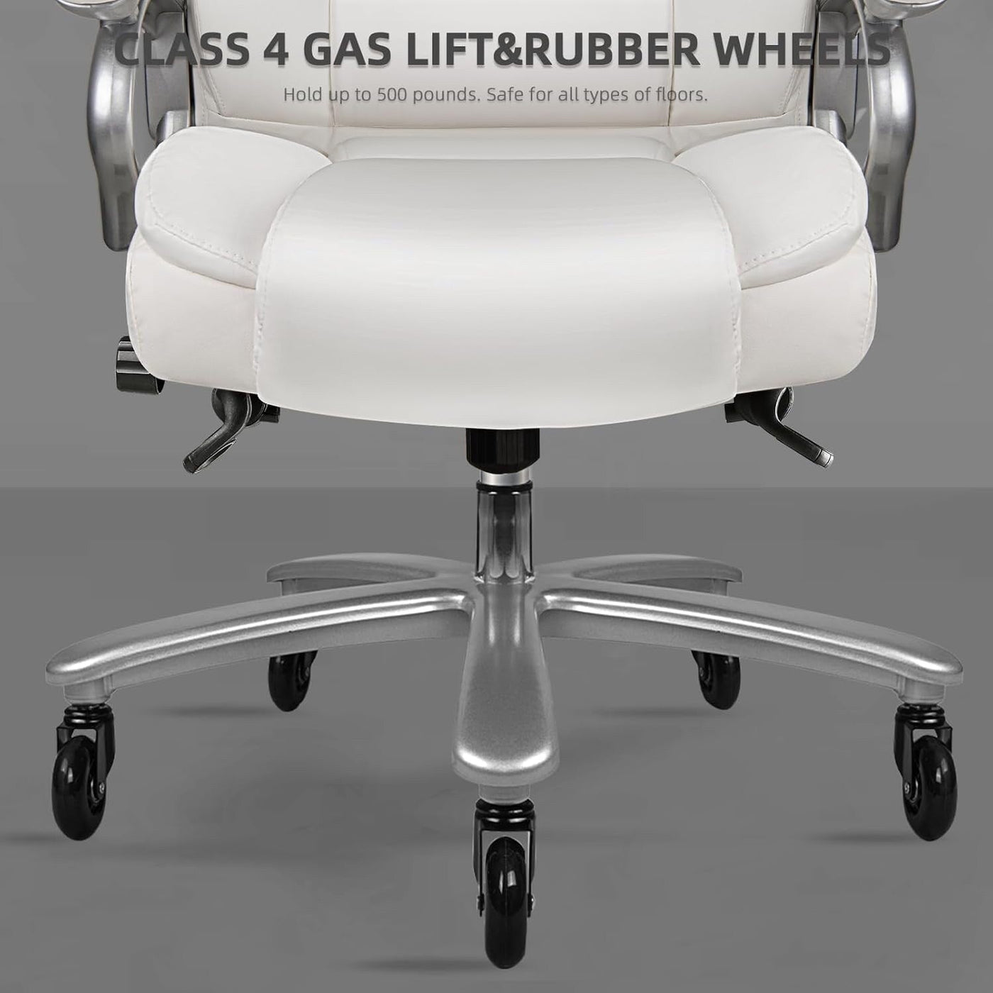 Bossin Big and Tall Executive Office Chair,500LBS Adjustable Lumbar Support Ergonomic Chair with High Back PU Leather Computer