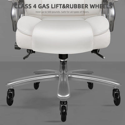 Bossin Big and Tall Executive Office Chair,500LBS Adjustable Lumbar Support Ergonomic Chair with High Back PU Leather Computer