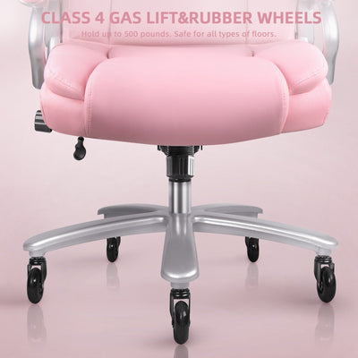 Bossin Big and Tall Executive Office Chair,500LBS Adjustable Lumbar Support Ergonomic Chair with High Back PU Leather Computer