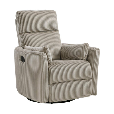 Braidy Corduroy Swivel Glider Manual Reclining Chair